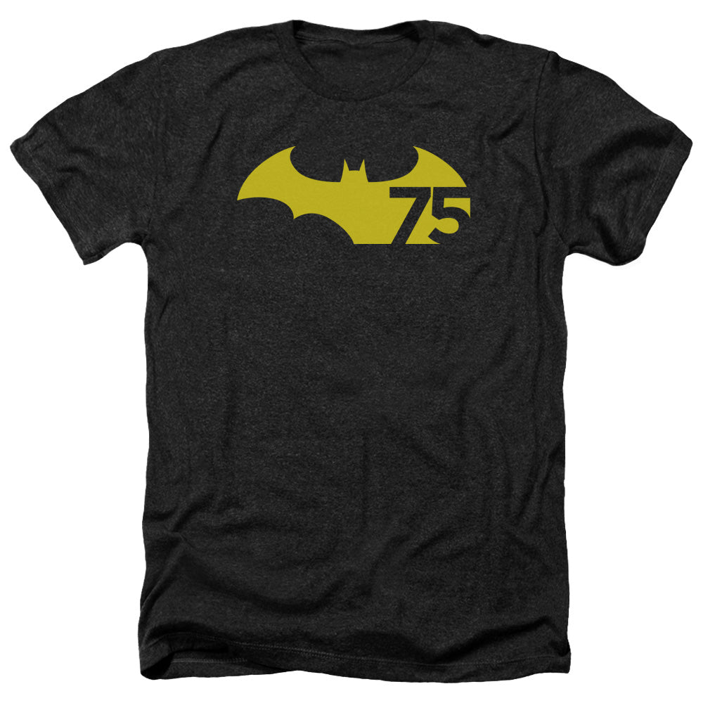 BATMAN/75 LOGO 2 - ADULT HEATHER - BLACK