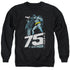 BATMAN/ROOFTOP - ADULT CREWNECK SWEATSHIRT - BLACK