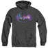 BATMAN/GALAXY SIGNAL - ADULT HEATHER HOODIE - BLACK