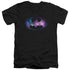 BATMAN/GALAXY SIGNAL - S/S ADULT V-NECK 30/1 - BLACK