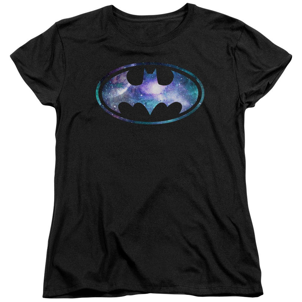 BATMAN/GALAXY 2 SIGNAL - S/S WOMENS TEE - BLACK
