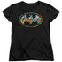 BATMAN/HAWAIIAN BAT - S/S WOMENS TEE - BLACK
