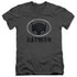 BATMAN/MASK IN OVAL - S/S ADULT V-NECK 30/1 - CHARCOAL