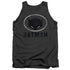BATMAN/MASK IN OVAL - ADULT TANK - CHARCOAL