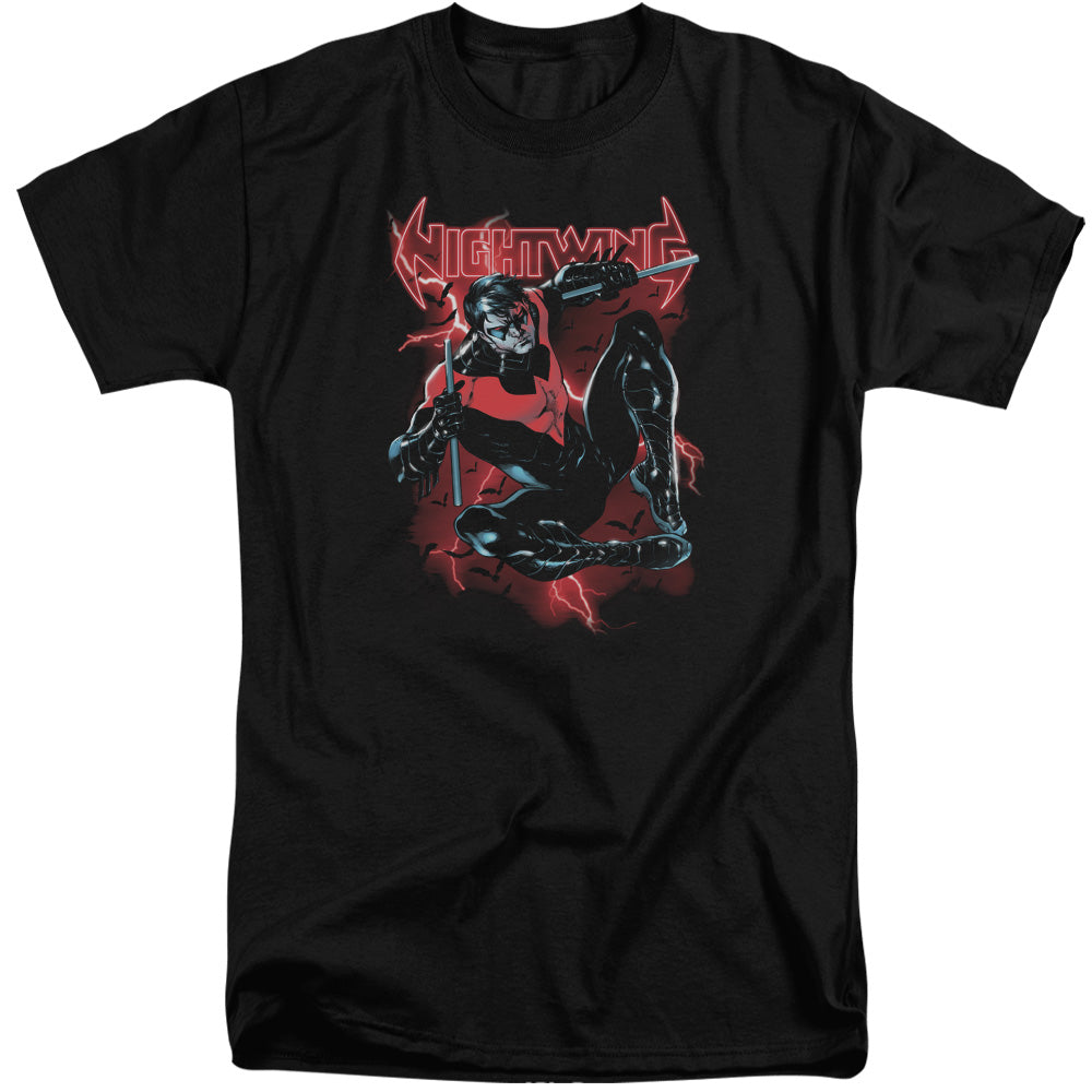 BATMAN/LIGHTWING - S/S ADULT TALL 18/1 - BLACK