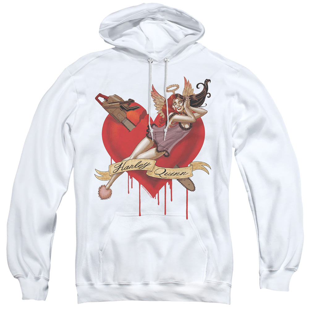 BATMAN/PERFECT ANGEL - ADULT PULLOVER HOODIE - WHITE