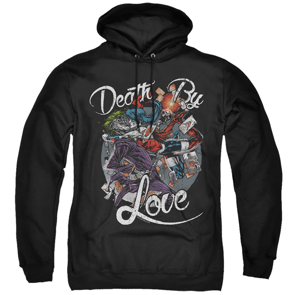 BATMAN/DEATH BY LOVE - ADULT PULLOVER HOODIE - BLACK
