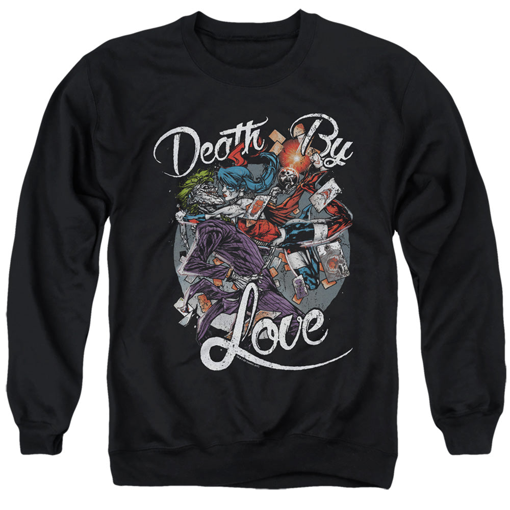 BATMAN/DEATH BY LOVE - ADULT CREWNECK SWEATSHIRT - BLACK