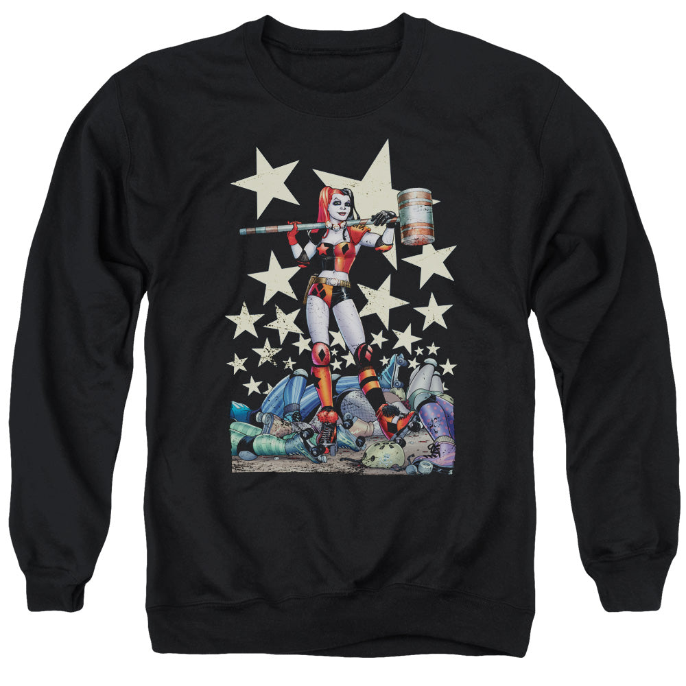 BATMAN/HAMMER TIME - ADULT CREWNECK SWEATSHIRT - BLACK