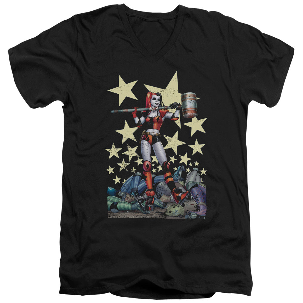 BATMAN/HAMMER TIME - S/S ADULT V-NECK 30/1 - BLACK