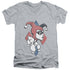 BATMAN/PROFILING - S/S ADULT V-NECK 30/1 - ATHLETIC HEATHER