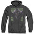 BATMAN/INSANITY - ADULT HEATHER HOODIE - BLACK