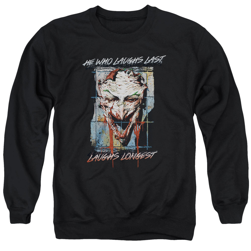BATMAN/JUST FOR LAUGHS - ADULT CREWNECK SWEATSHIRT - BLACK