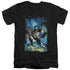 BATMAN/STORMY DARK KNIGHT - S/S ADULT V-NECK 30/1 - BLACK