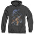 BATMAN/GOTHAM KNIGHT - ADULT HEATHER HOODIE - BLACK