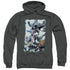 BATMAN/PUNCH - ADULT PULLOVER HOODIE - CHARCOAL