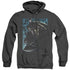 BATMAN/KNIGHT FALLS IN GOTHAM - ADULT HEATHER HOODIE - BLACK