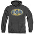 BATMAN/TIE DYE 3 - ADULT HEATHER HOODIE - BLACK