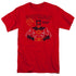 BATMAN/READY FOR ACTION - S/S ADULT 18/1  -  RED