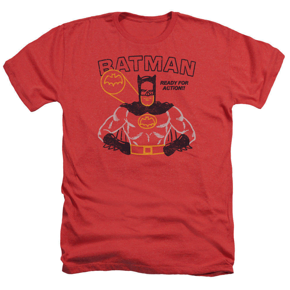 BATMAN/READY FOR ACTION - ADULT HEATHER - RED