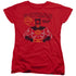 BATMAN/READY FOR ACTION - S/S WOMENS TEE - RED