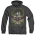 BATMAN ARKHAM ASYLUM/SPLIT LIP - ADULT HEATHER HOODIE - BLACK