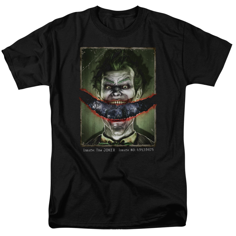 BATMAN ARKHAM ASYLUM/SPLIT LIP - S/S ADULT 18/1  -  BLACK