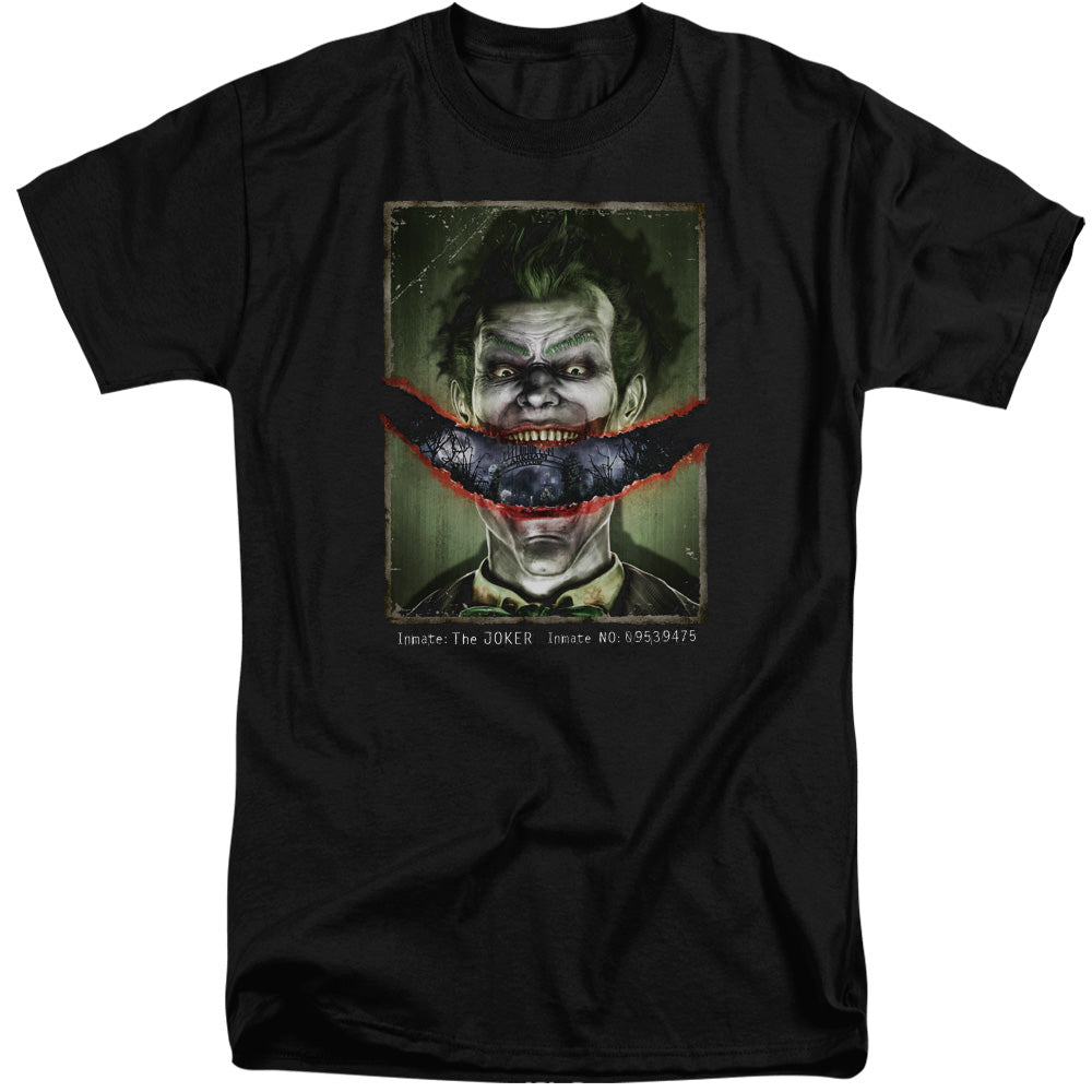 BATMAN ARKHAM ASYLUM/SPLIT LIP - S/S ADULT TALL 18/1 - BLACK