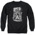 BATMAN/SKETCHY SHADOWS - ADULT CREWNECK SWEATSHIRT - BLACK