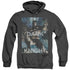 BATMAN/FIGHTING THE STORM - ADULT HEATHER HOODIE - BLACK