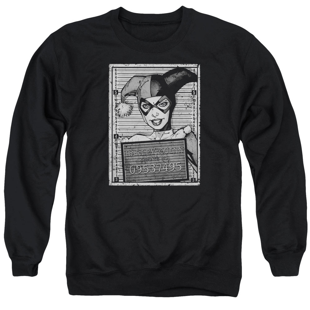 BATMAN/HARLEY INMATE - ADULT CREWNECK SWEATSHIRT - BLACK