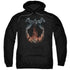 BATMAN/SMOKE & FIRE - ADULT PULLOVER HOODIE - BLACK
