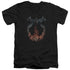 BATMAN/SMOKE & FIRE - S/S ADULT V-NECK 30/1 - BLACK