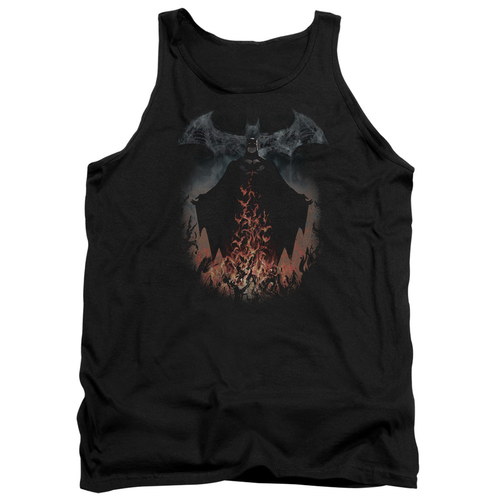 BATMAN/SMOKE & FIRE - ADULT TANK - BLACK