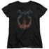 BATMAN/SMOKE & FIRE - S/S WOMENS TEE - BLACK