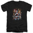 BATMAN/BAD GIRLS - S/S ADULT V-NECK 30/1 - BLACK