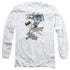 BATMAN/HALFTONE SWING -  L/S ADULT 18/1  - WHITE
