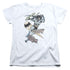 BATMAN/HALFTONE SWING - S/S WOMENS TEE - WHITE