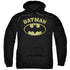 BATMAN/OVER SYMBOL - ADULT PULLOVER HOODIE - BLACK
