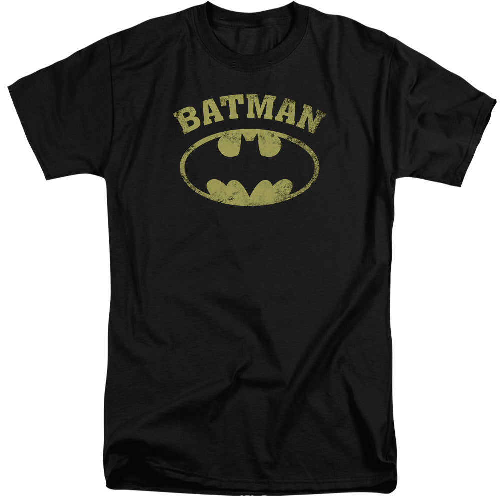 BATMAN/OVER SYMBOL - S/S ADULT TALL 18/1 - BLACK