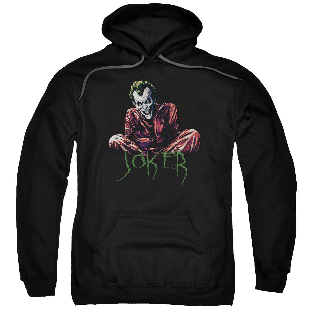BATMAN/STRAIGHT JACKET - ADULT PULLOVER HOODIE - BLACK