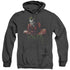 BATMAN/STRAIGHT JACKET - ADULT HEATHER HOODIE - BLACK