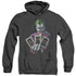 BATMAN/3 OF A KIND - ADULT HEATHER HOODIE - BLACK