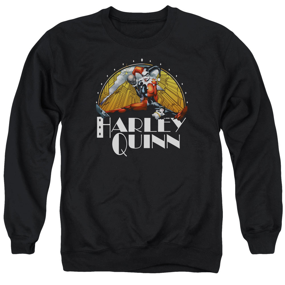 BATMAN/PLAY DATE - ADULT CREWNECK SWEATSHIRT - BLACK