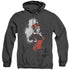 BATMAN/SPLATTERED COUPLE - ADULT HEATHER HOODIE - BLACK