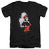 BATMAN/SPLATTERED COUPLE - S/S ADULT V-NECK 30/1 - BLACK