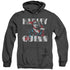 BATMAN/HARLEY BOLD - ADULT HEATHER HOODIE - BLACK