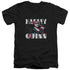 BATMAN/HARLEY BOLD - S/S ADULT V-NECK 30/1 - BLACK