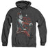 BATMAN/LAUGH IT UP - ADULT HEATHER HOODIE - BLACK