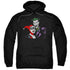 BATMAN/JOKER & HARLEY - ADULT PULLOVER HOODIE - BLACK